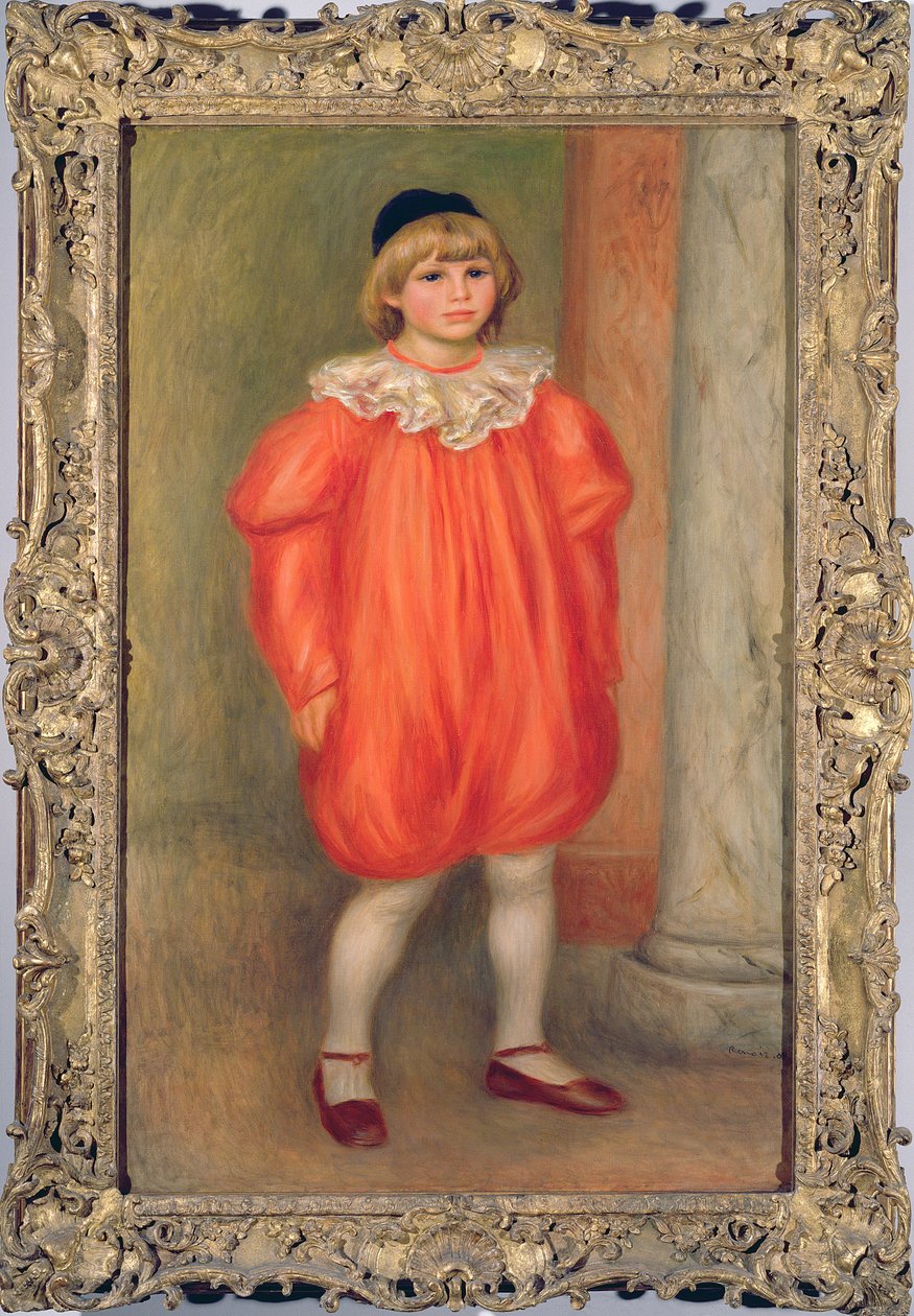 Claude Renoir i et klovnekostume, 1909 (se også 869806) af Pierre Auguste Renoir