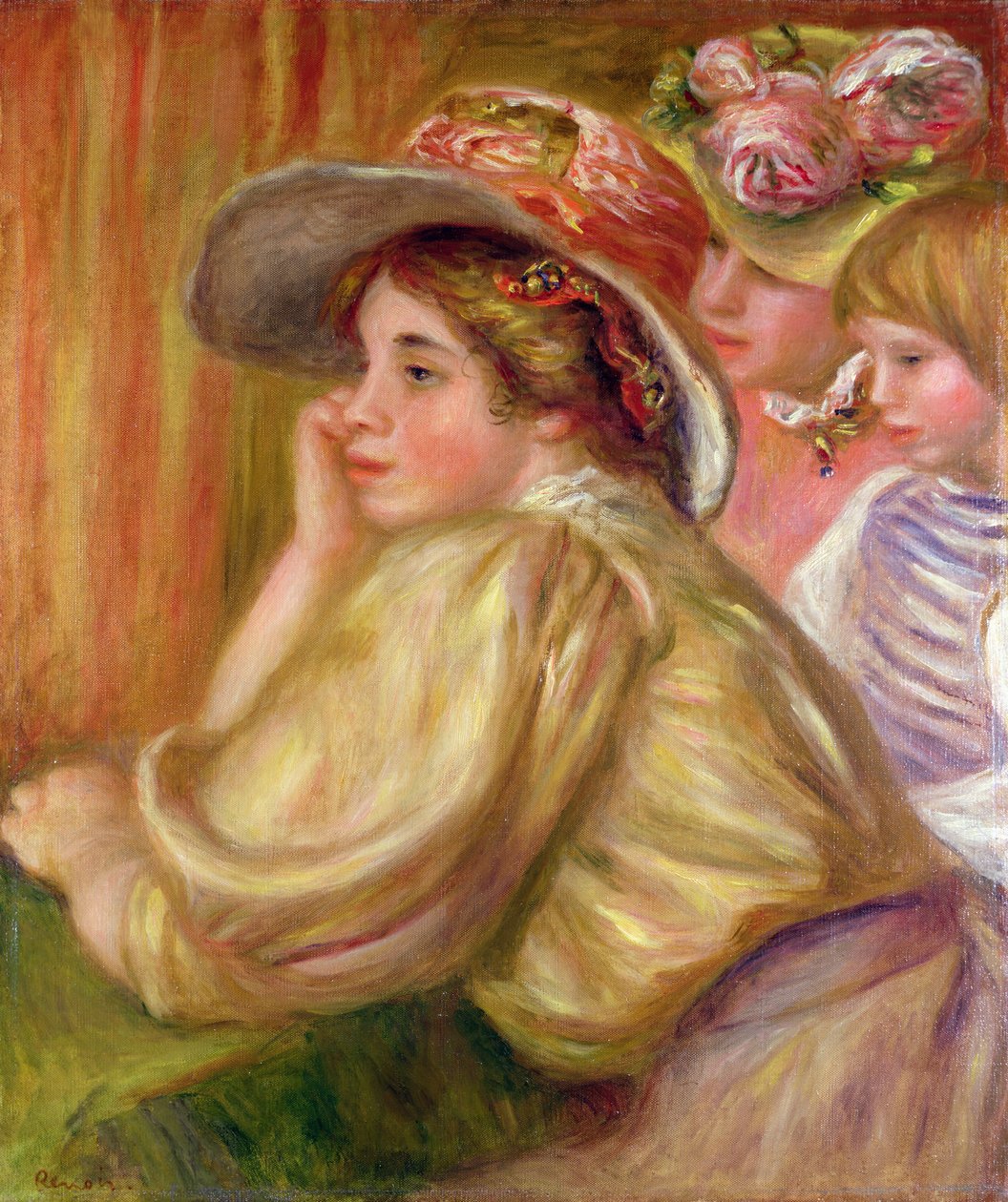 Coco og de to tjenere, 1910 af Pierre Auguste Renoir