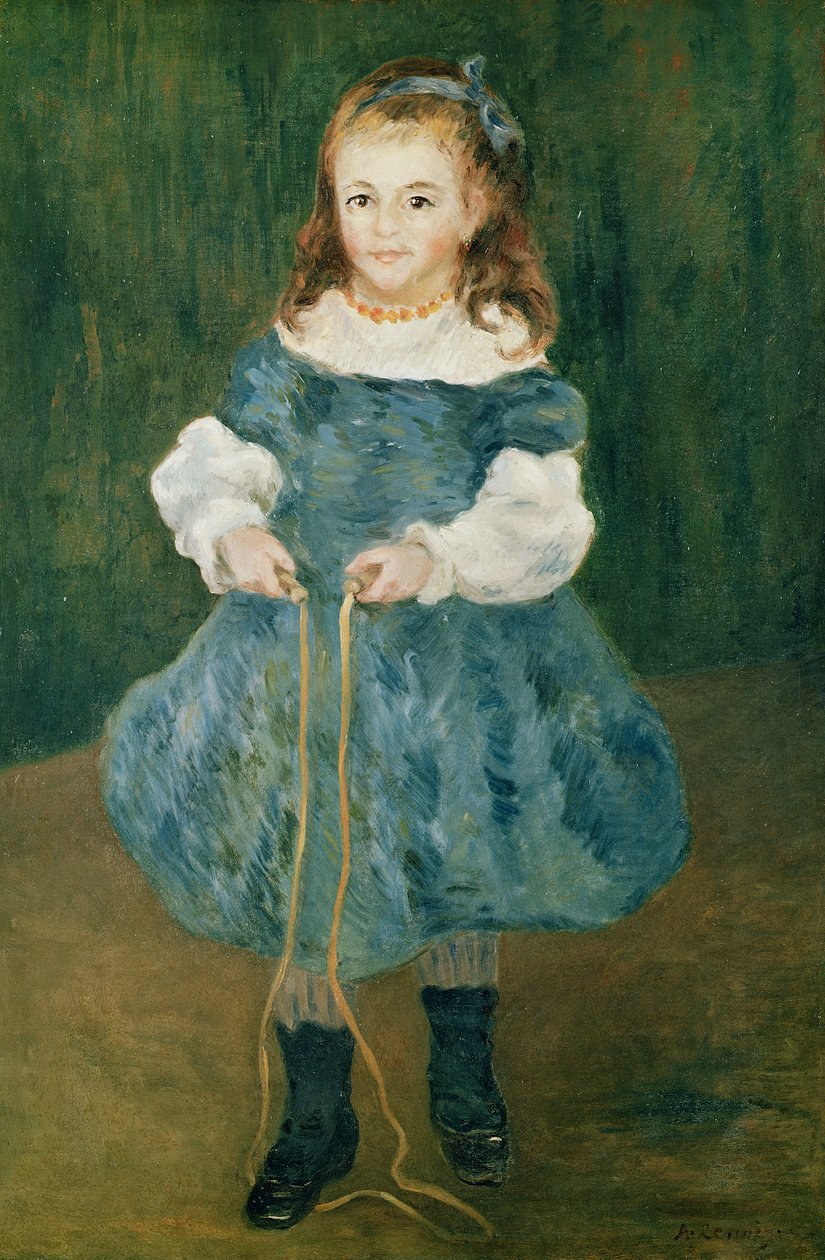 Pige med sjippetov, 1876 af Pierre Auguste Renoir