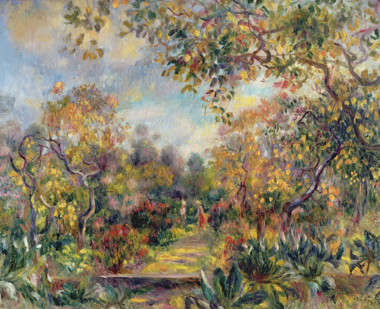 Landskab ved Beaulieu, ca.1893 af Pierre Auguste Renoir