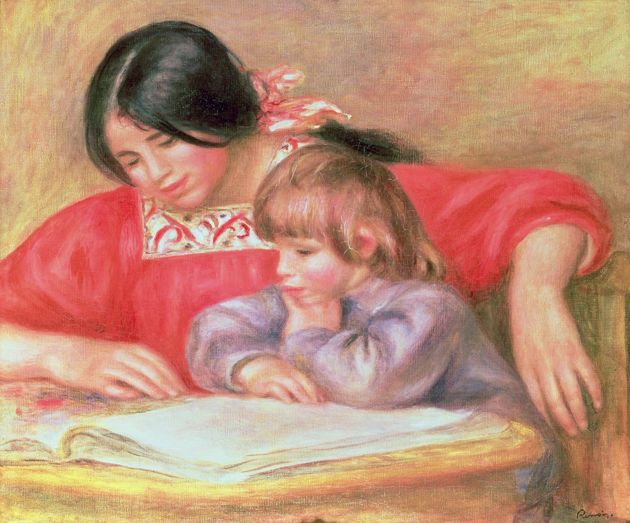 Leontine og Coco af Pierre Auguste Renoir