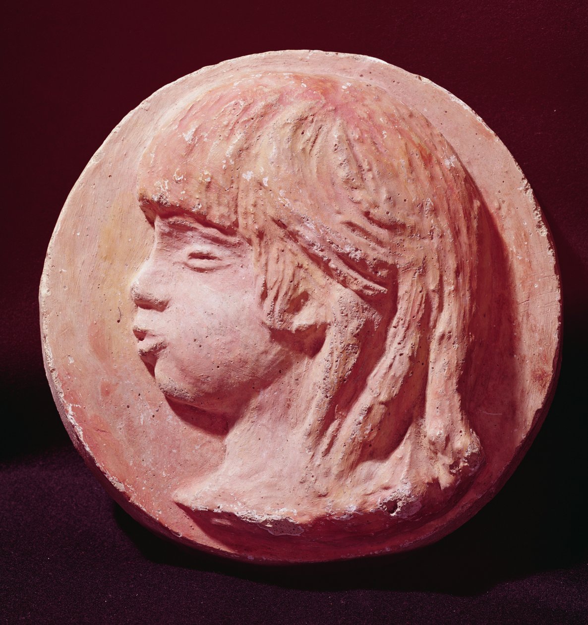 Medaljonportræt af Claude Renoir (1901-81) (cement) af Pierre Auguste Renoir