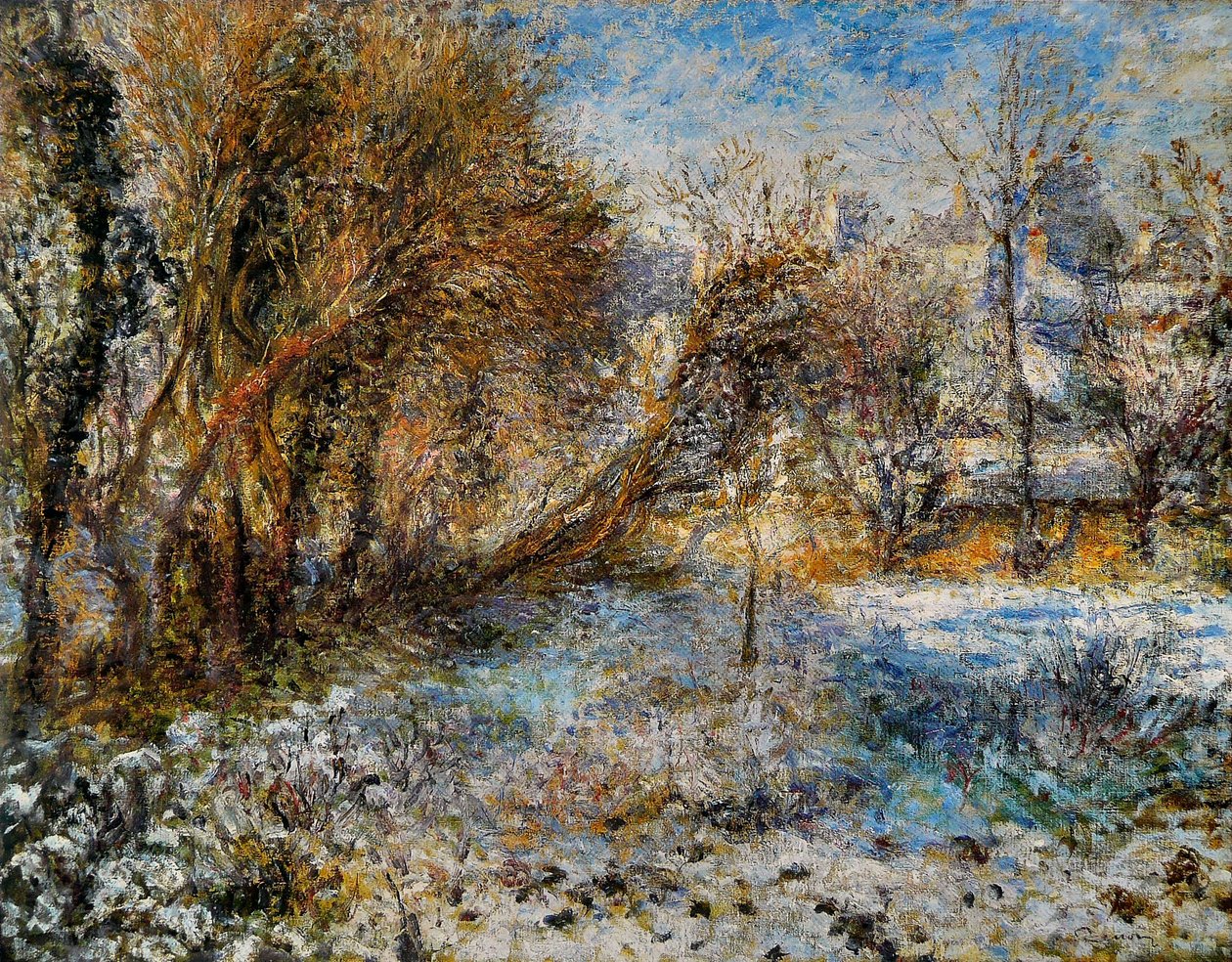Sne landskab af Pierre Auguste Renoir