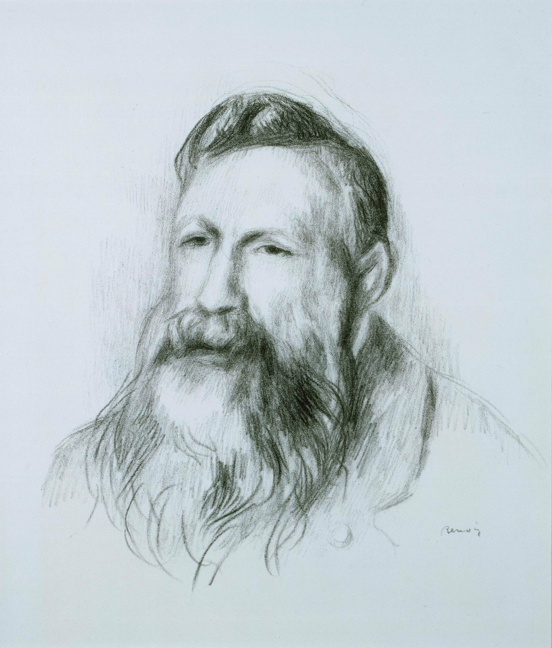Portræt af Rodin af Pierre Auguste Renoir