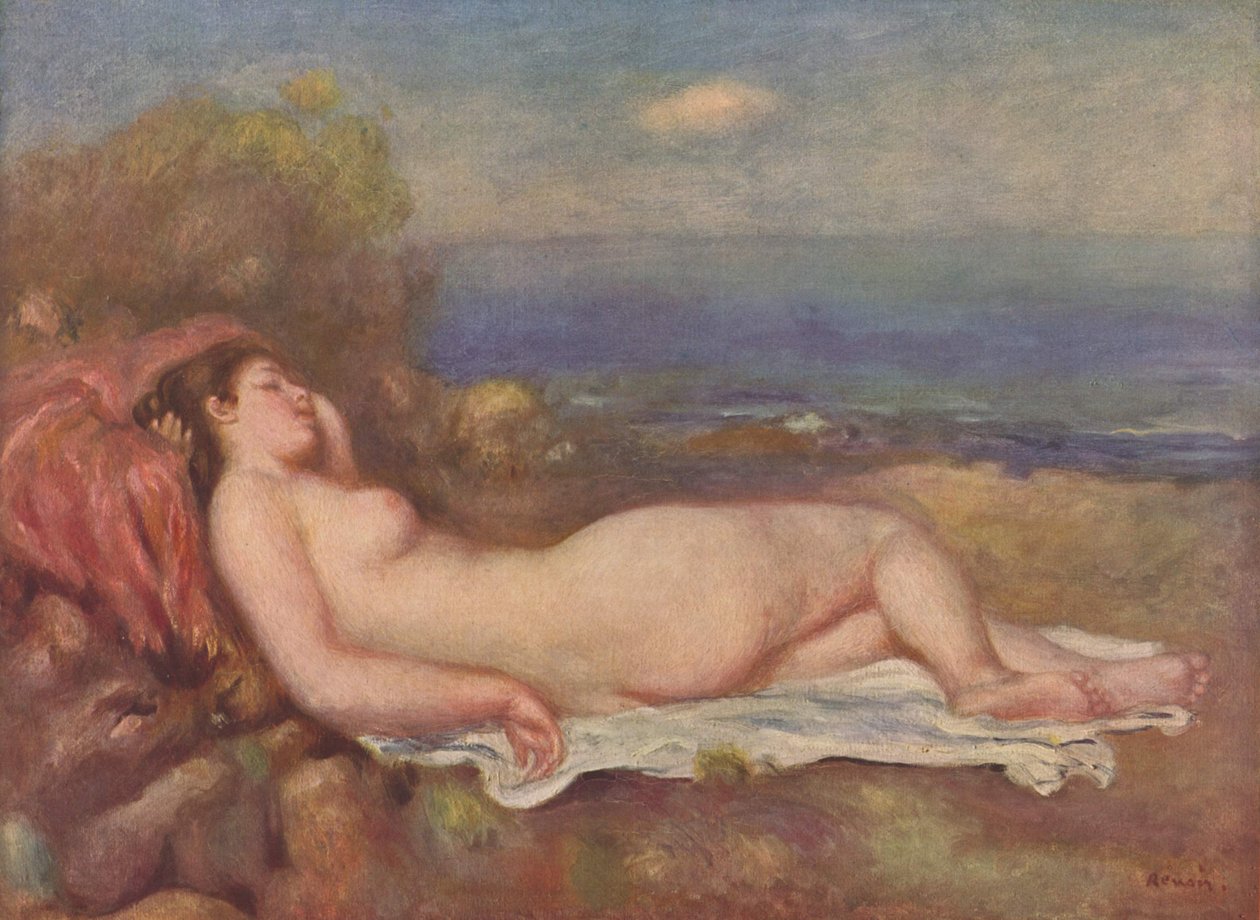 Sov ved havet af Pierre Auguste Renoir