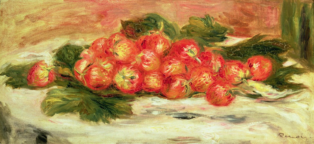 Jordbær på en hvid dug af Pierre Auguste Renoir