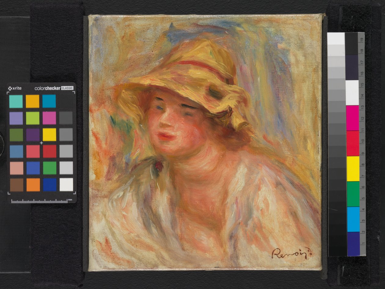 Studie af en pige, ca.1918-19 af Pierre Auguste Renoir