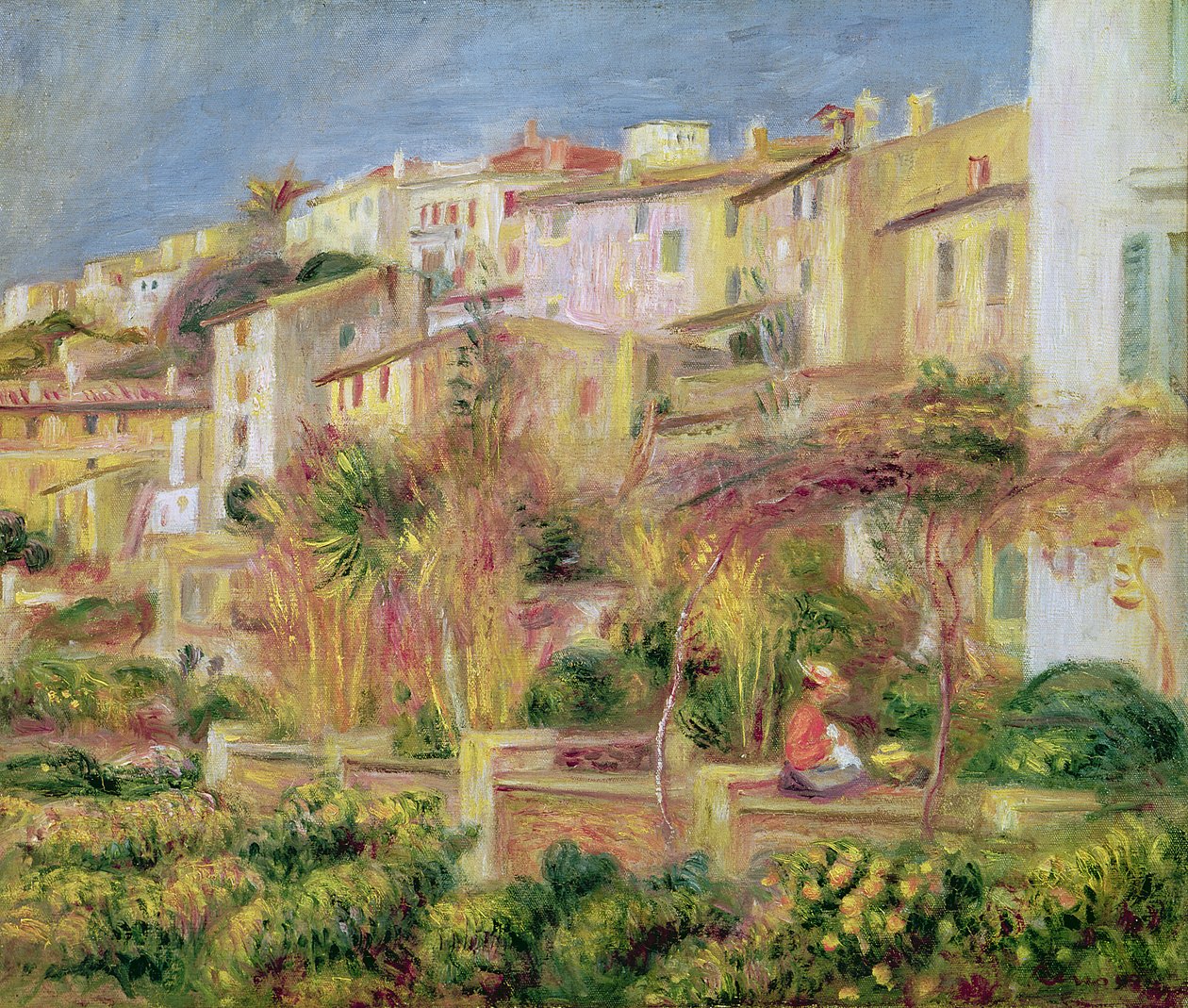 Terrasse i Cagnes, 1905 af Pierre Auguste Renoir