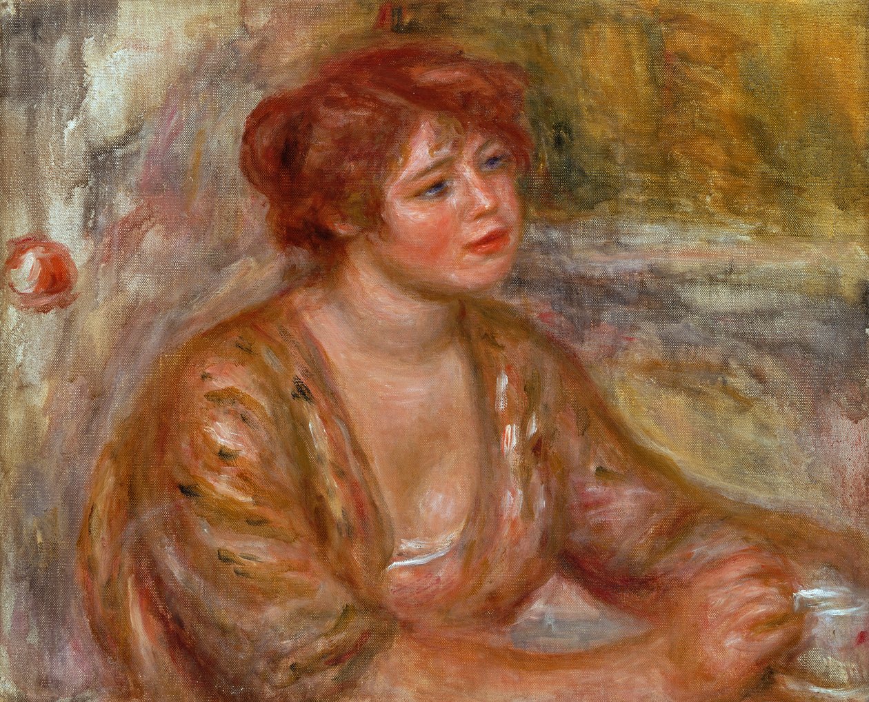 The Cup of Coffee, Portræt af Andree (kaldet Dede) 1917 af Pierre Auguste Renoir