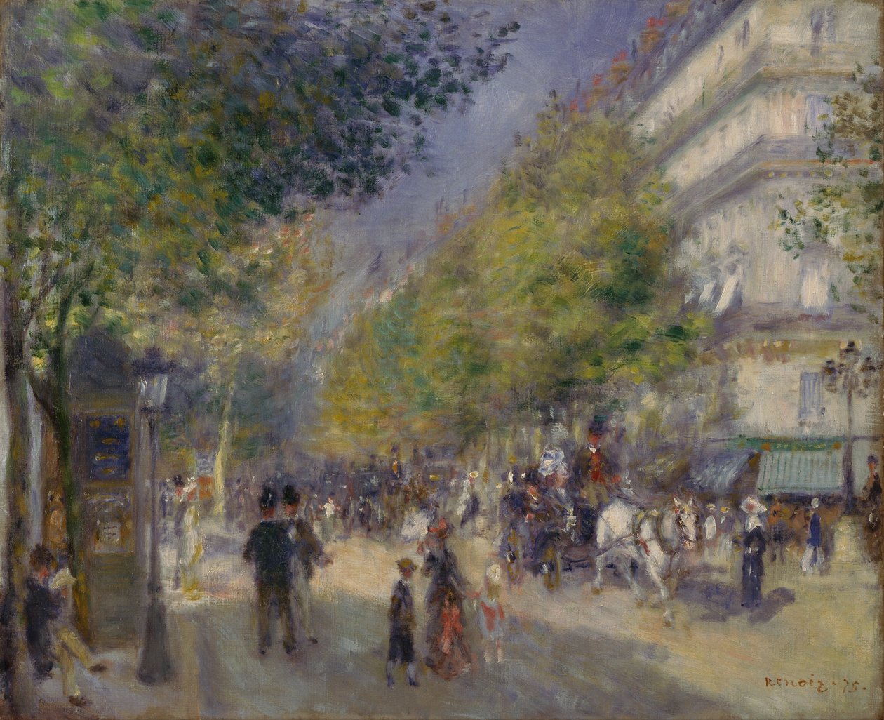 Grands Boulevards af Pierre Auguste Renoir