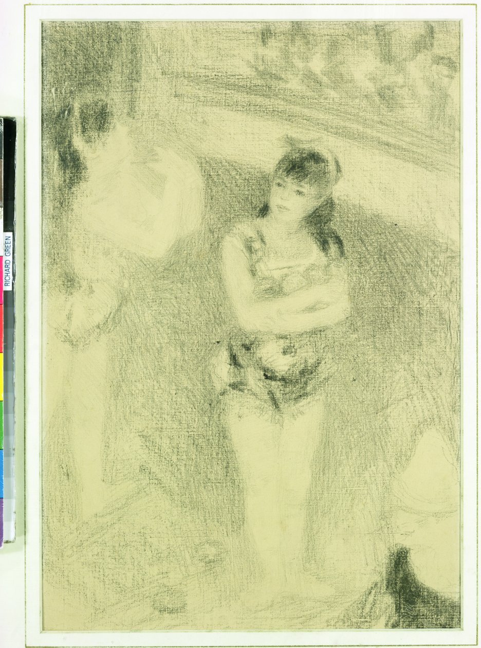 To Cirkuspiger (kul) af Pierre Auguste Renoir