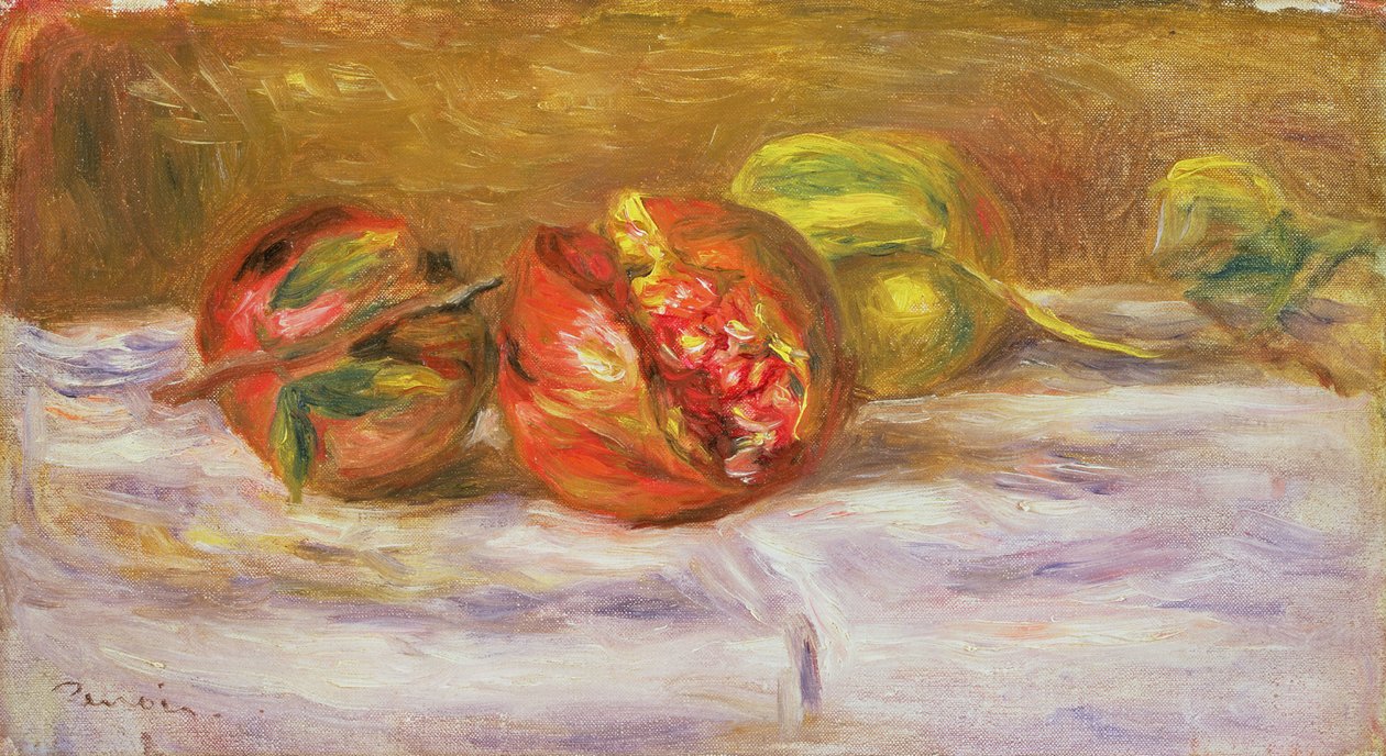 To Granatæbler, c.1910 af Pierre Auguste Renoir