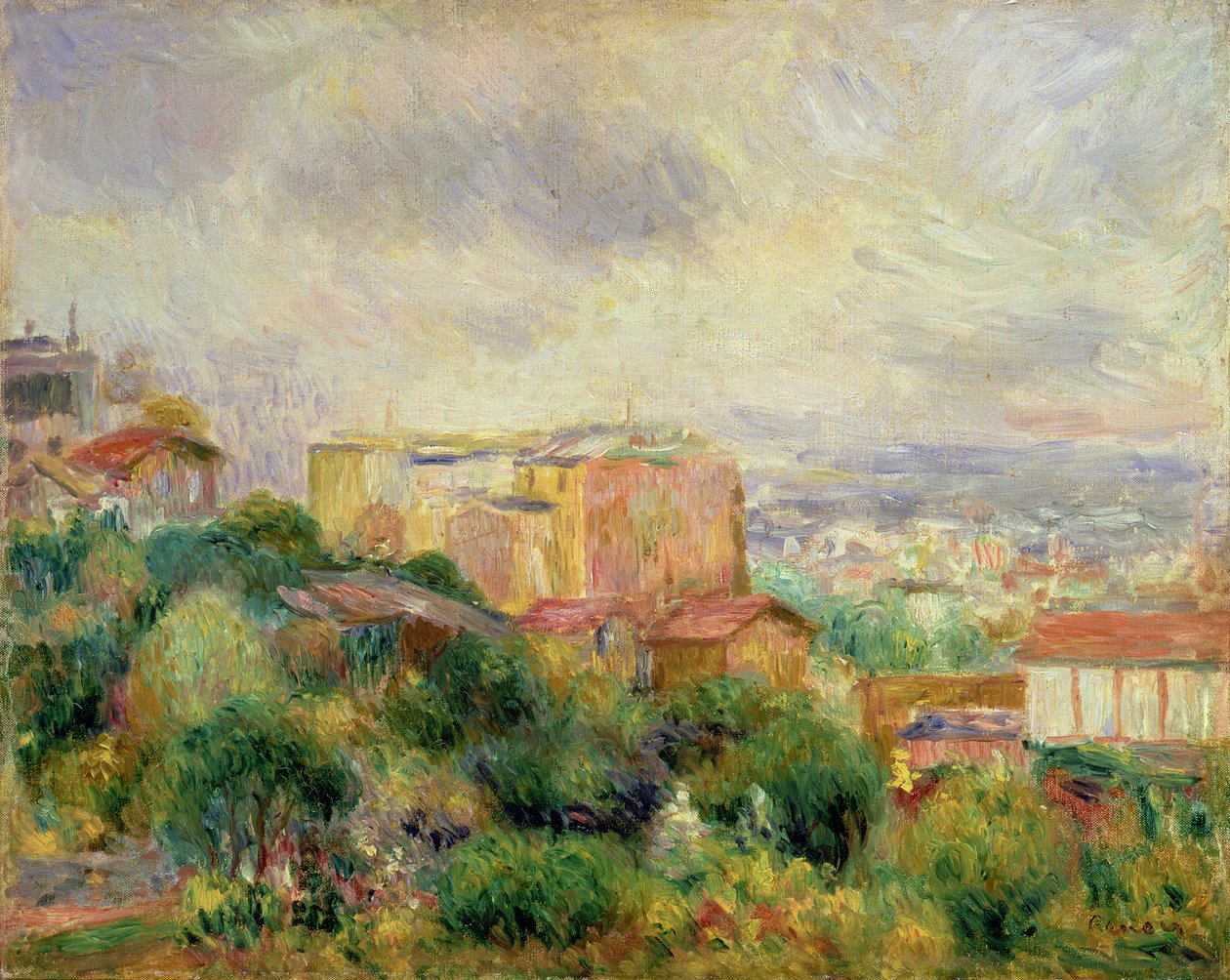 Udsigt fra Montmartre, 1892 af Pierre Auguste Renoir