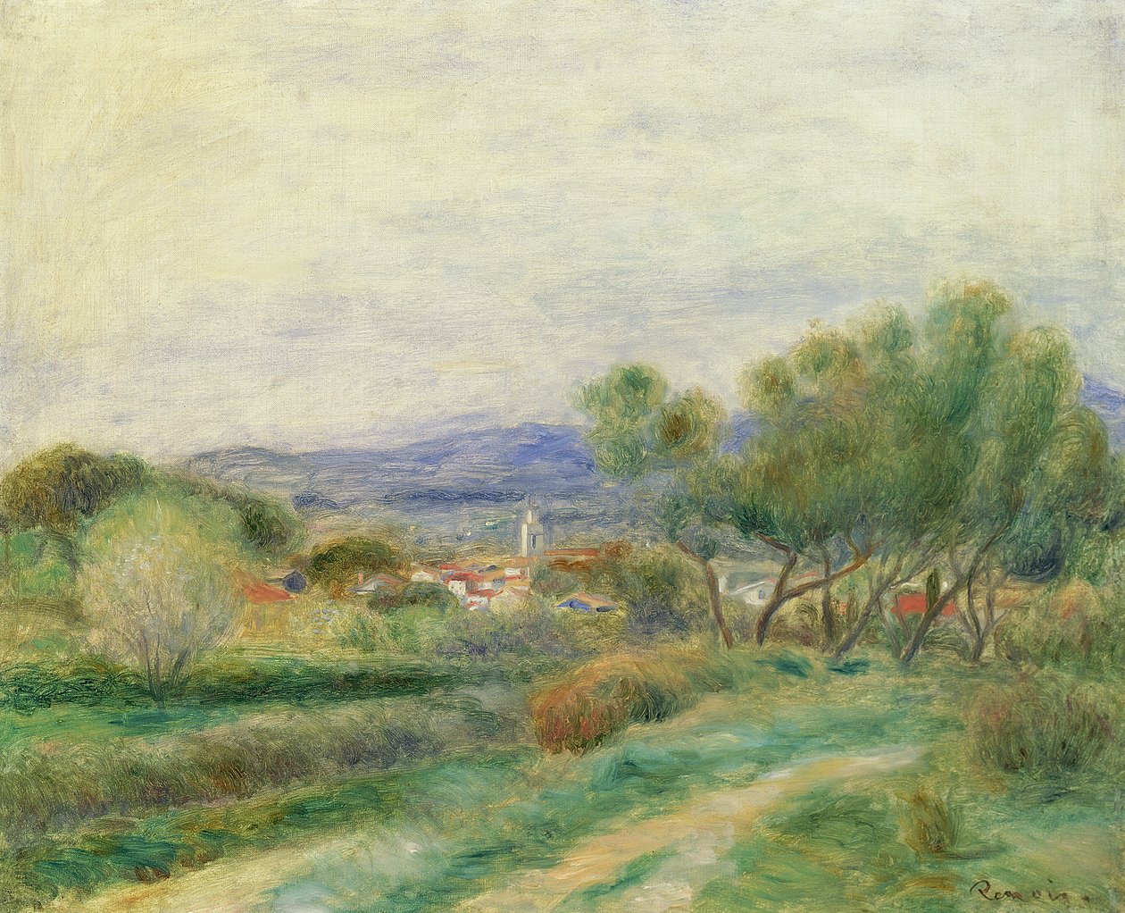 Udsigt over La Seyne, Provence, ca. 1890 af Pierre Auguste Renoir