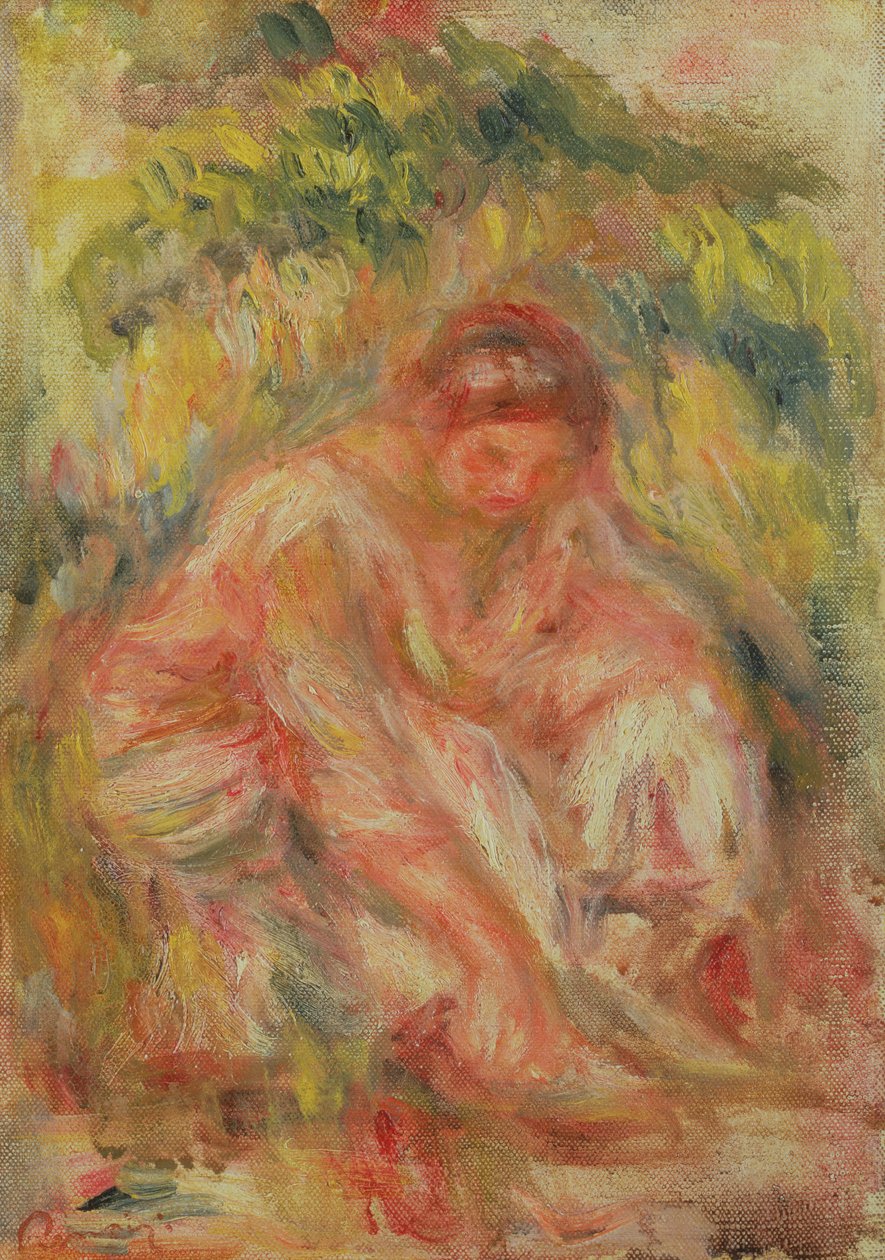 Kvinde i hvile i landskab, 1916 af Pierre Auguste Renoir