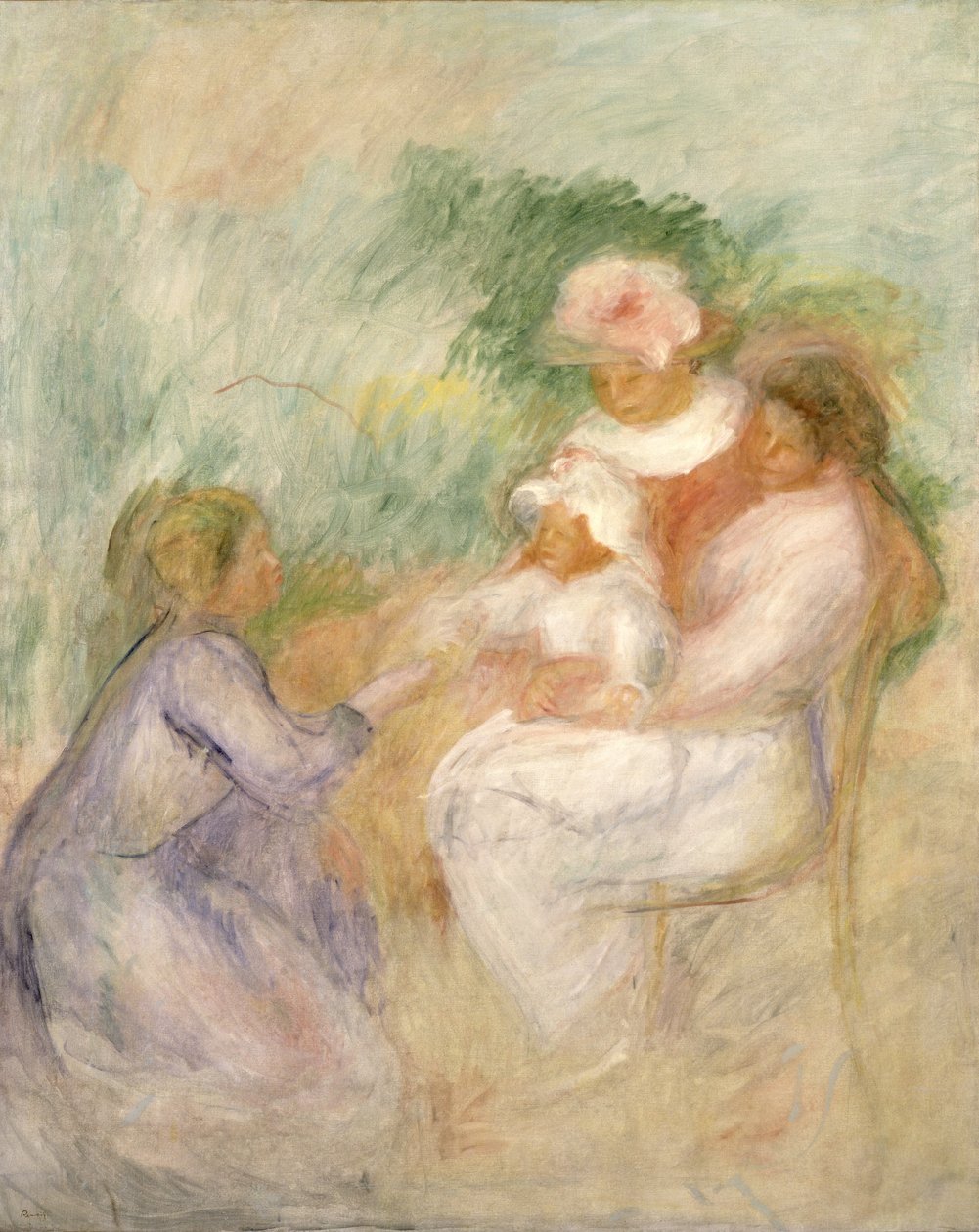 Kvinder og barn, ca. 1896 af Pierre Auguste Renoir