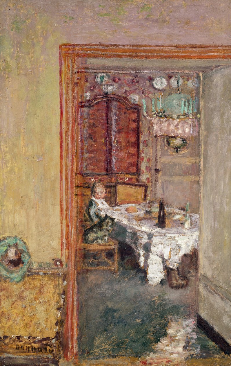 Ung dreng i spisestuen, ca. 1898 (olie på kort) af Pierre Bonnard