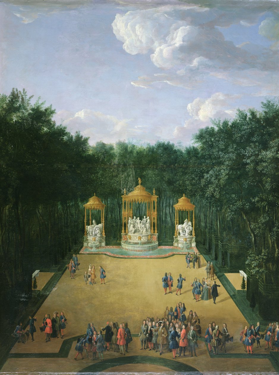 The Groves of the Baths of Apollo i Versailles haver, 1713 af Pierre Denis Martin