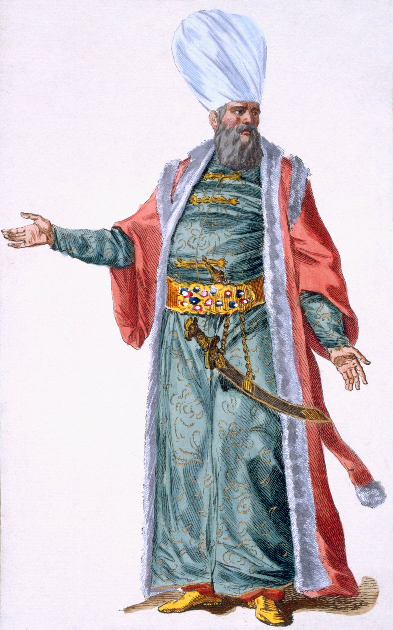 Aga, eller leder af janitsjarerne, 1780 af Pierre Duflos
