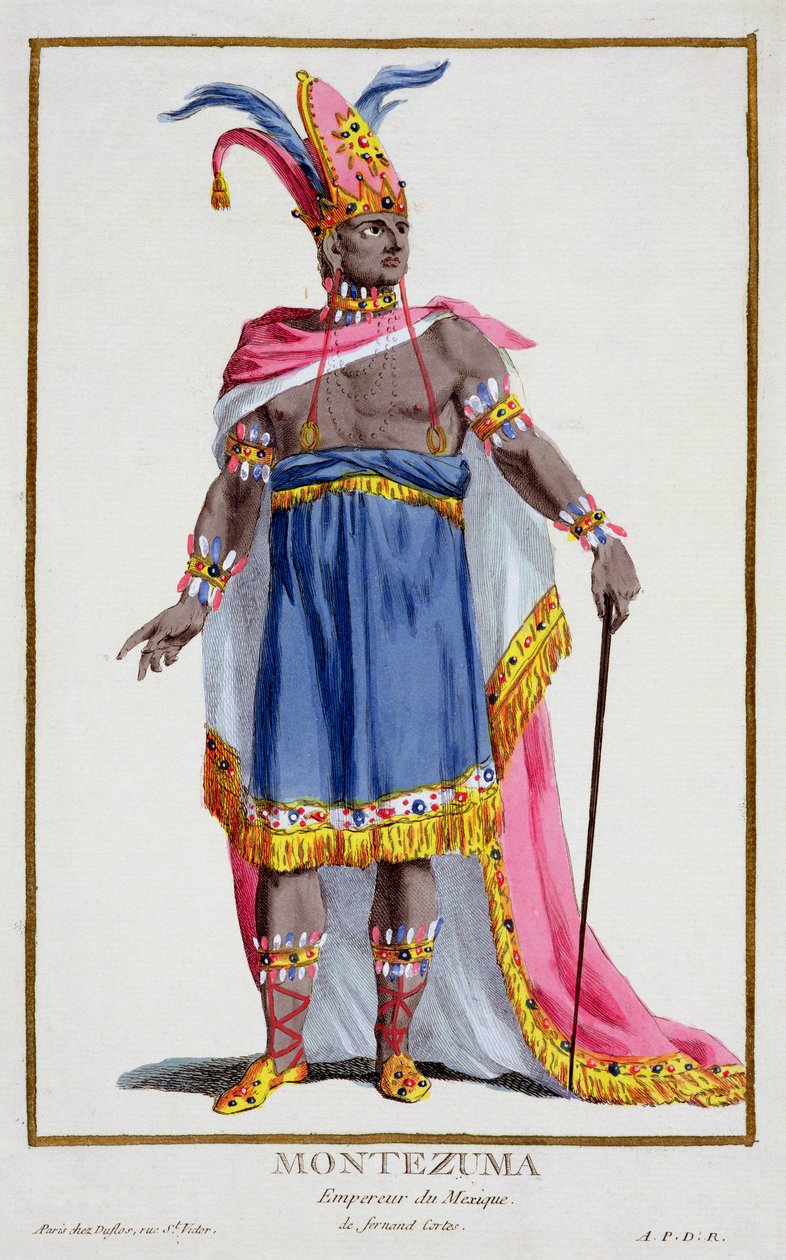 Montezuma, kejser af Mexico (1466-1520) 1780 af Pierre Duflos