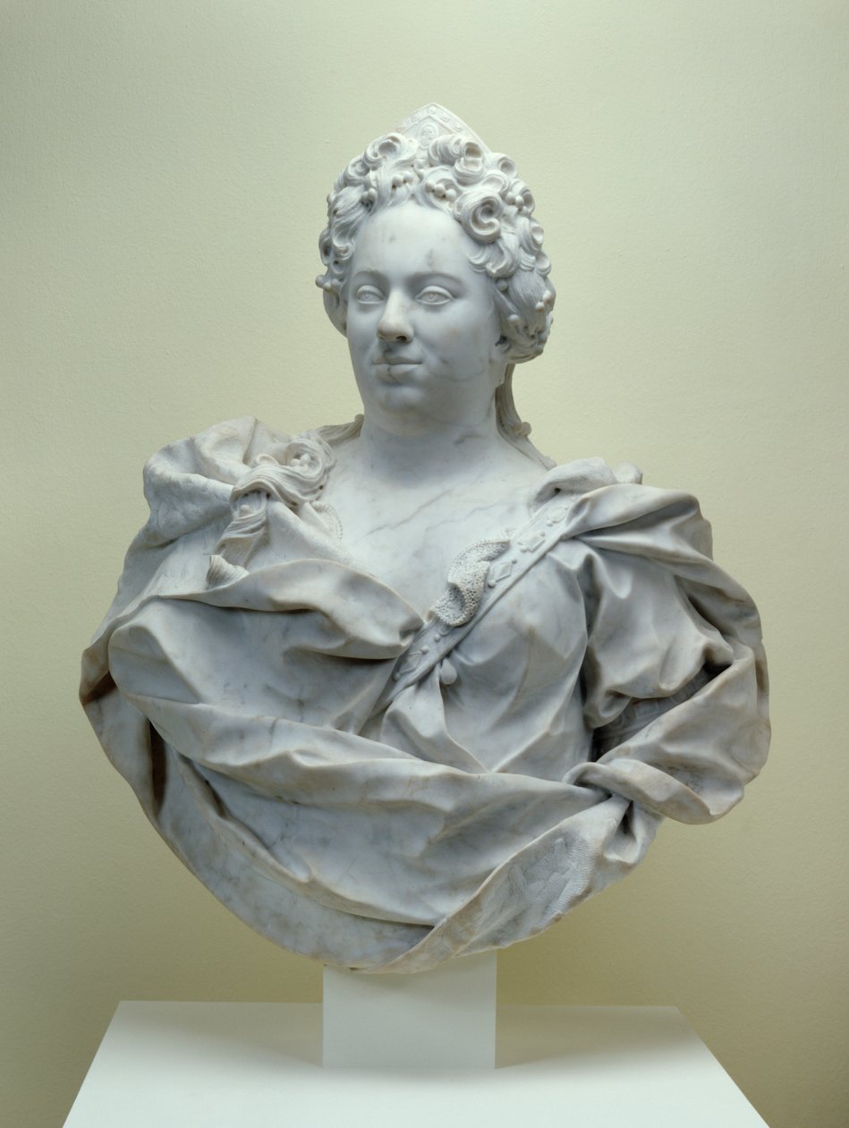 Buste af grevinde Maria Amalia, 1714 (carrara marmor) af Pierre Etienne Monnot