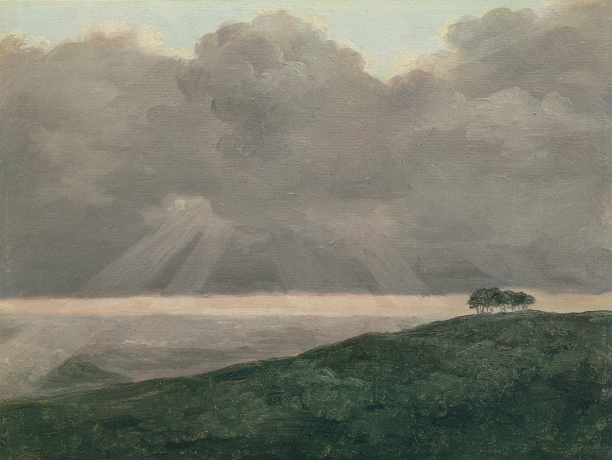 Stormen (olie på kort) af Pierre Henri de Valenciennes