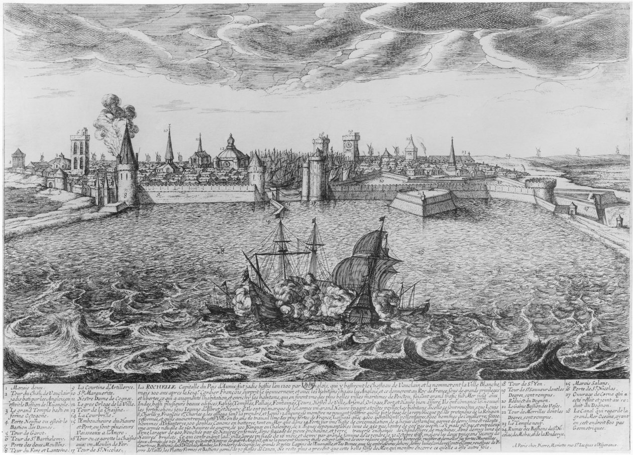 Udsigt over La Rochelle af Pierre Jean Mariette
