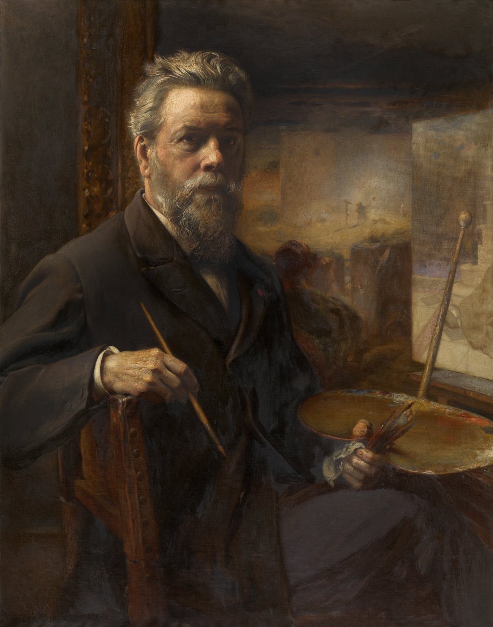 Pierre Jean Van der Ouderaa, selvportræt af Pierre Jean van der Ouderaa
