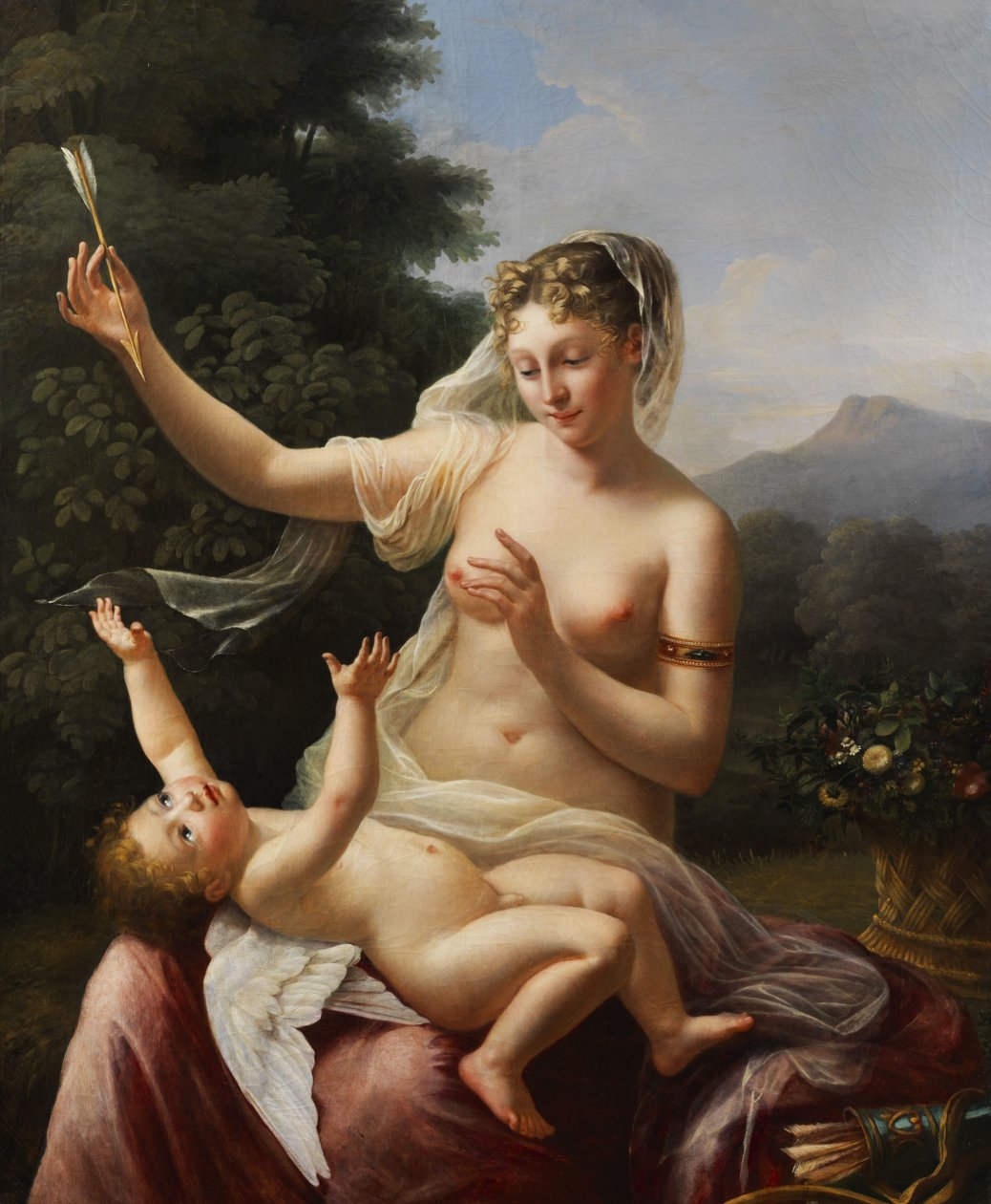 Venus og Amor. af Pierre Maximilien Delafontaine