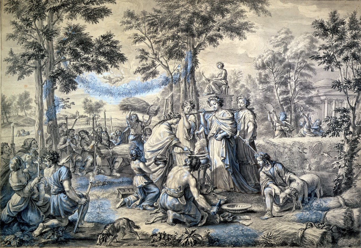 Sommer, studer til et af en serie gobeliner fremstillet på Gobelins gobelinfabrikken af Pierre Mignard