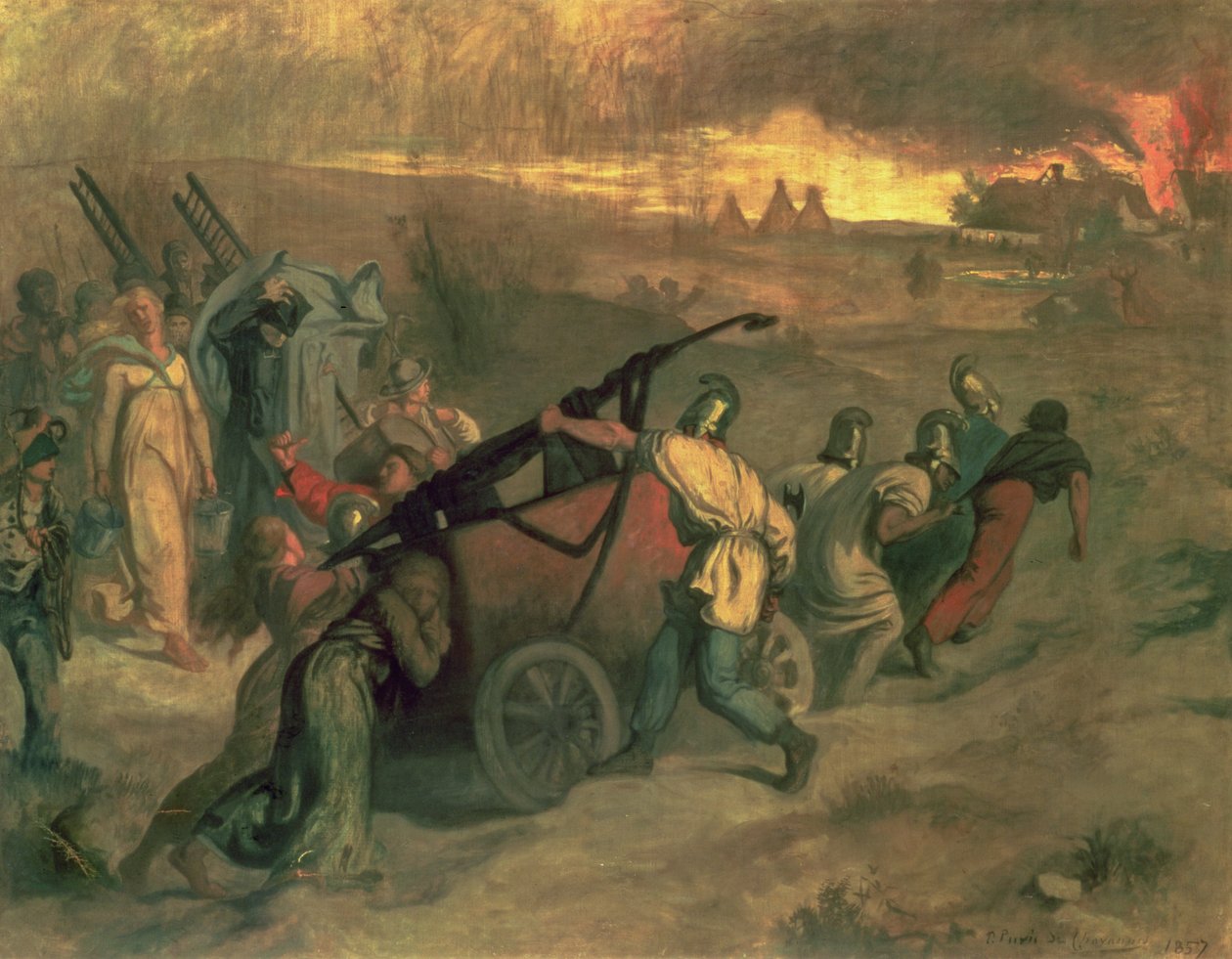 Byens brandmænd, 1857 af Pierre Puvis de Chavannes