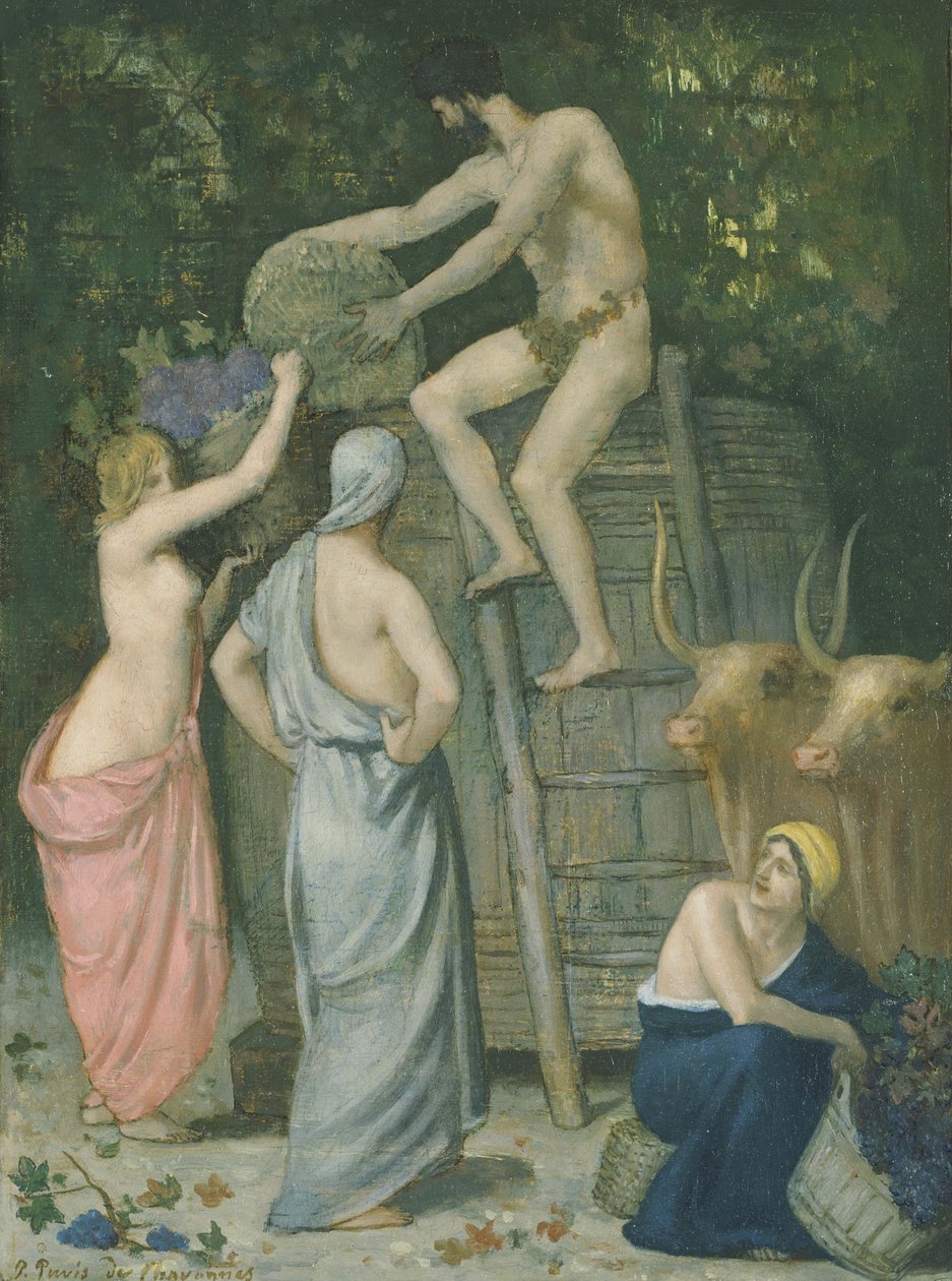 Vinpressen af Pierre Puvis de Chavannes