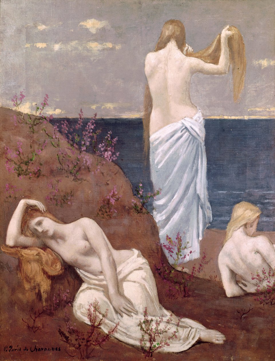 Unge Piger ved Havet, før 1894 af Pierre Puvis de Chavannes