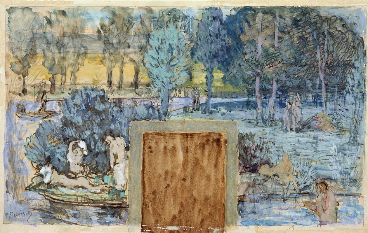 Sommer, 1891 (wc og gouache på papir) af Pierre Puvis de Chavannes