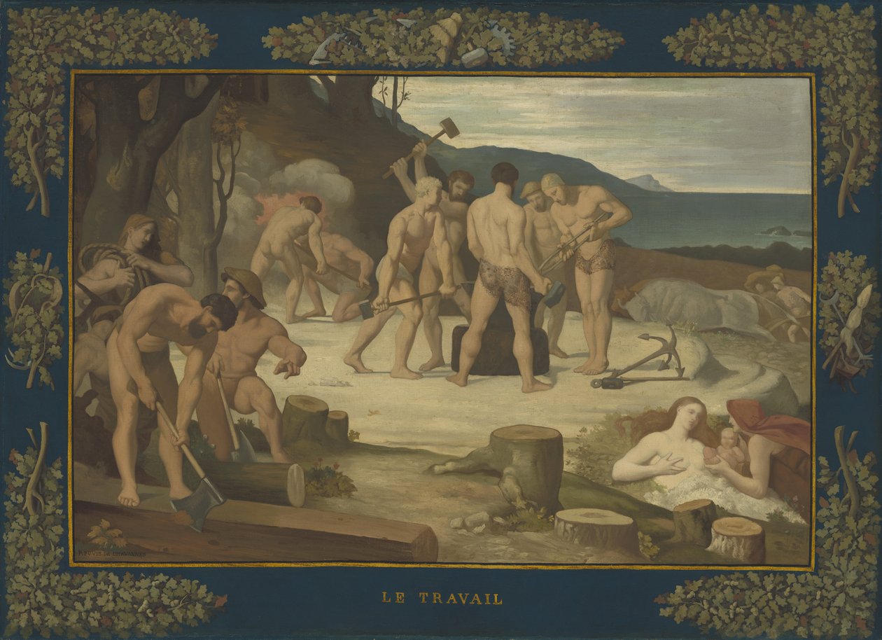 Arbejde, c.1863 af Pierre Puvis de Chavannes