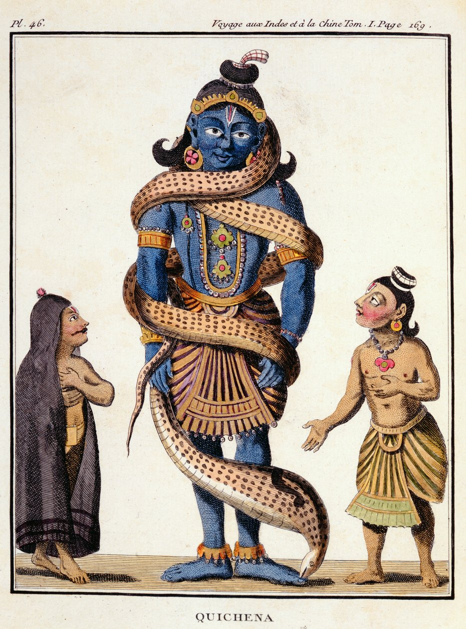 Krishna klemt af Kaliya-slangen, fra 