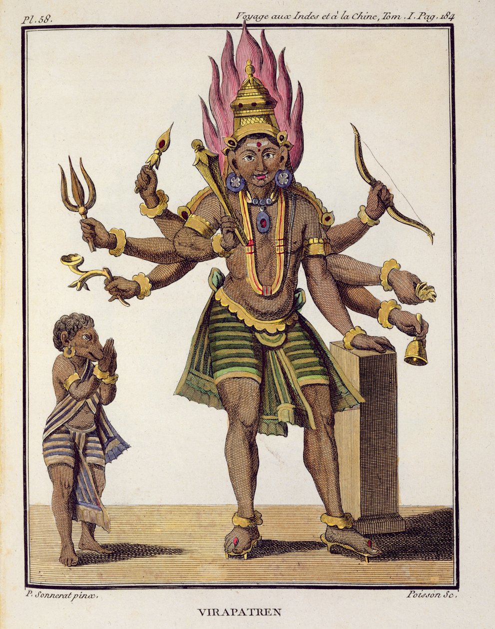 Shiva som Virapatren, Herre med det dårligt formede onde øje, fra 
