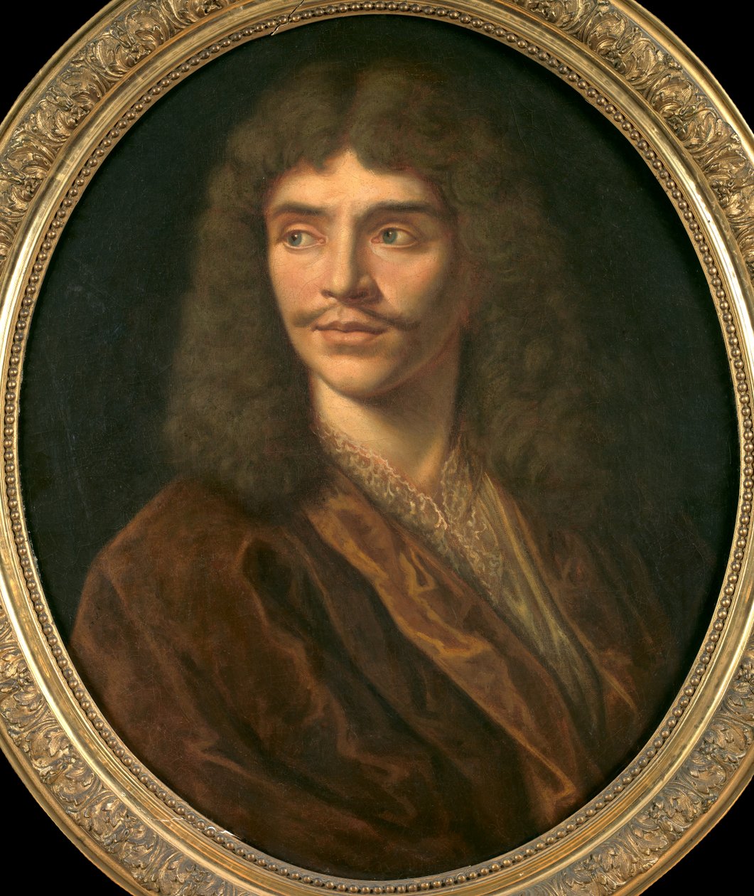 Portræt af Moliere af Pierre (follower of) Mignard