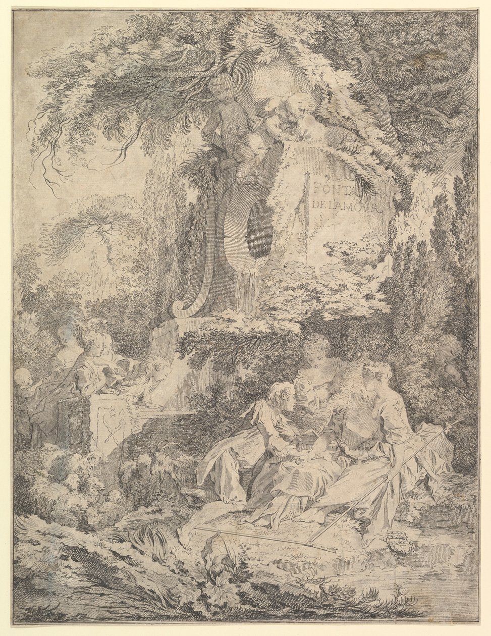 Kærlighedens springvand, 1738. af Pierre Alexandre Aveline