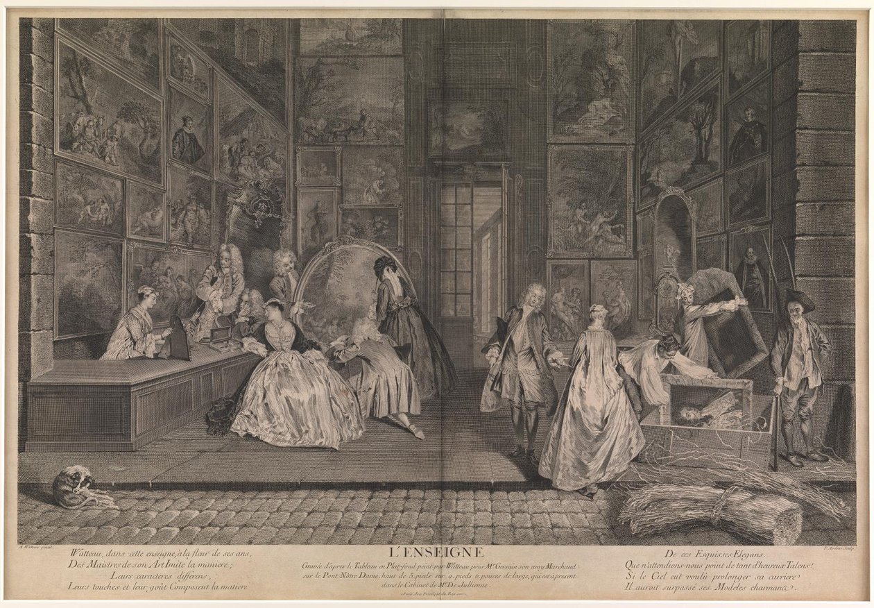 Gersaints tegn af Pierre Alexandre Aveline