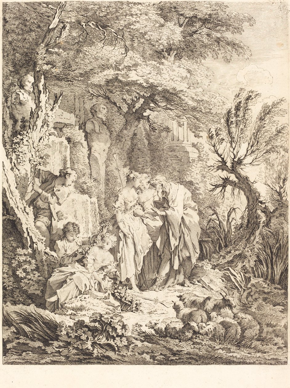 Det gode eventyr af Pierre Alexandre Aveline after François Boucher