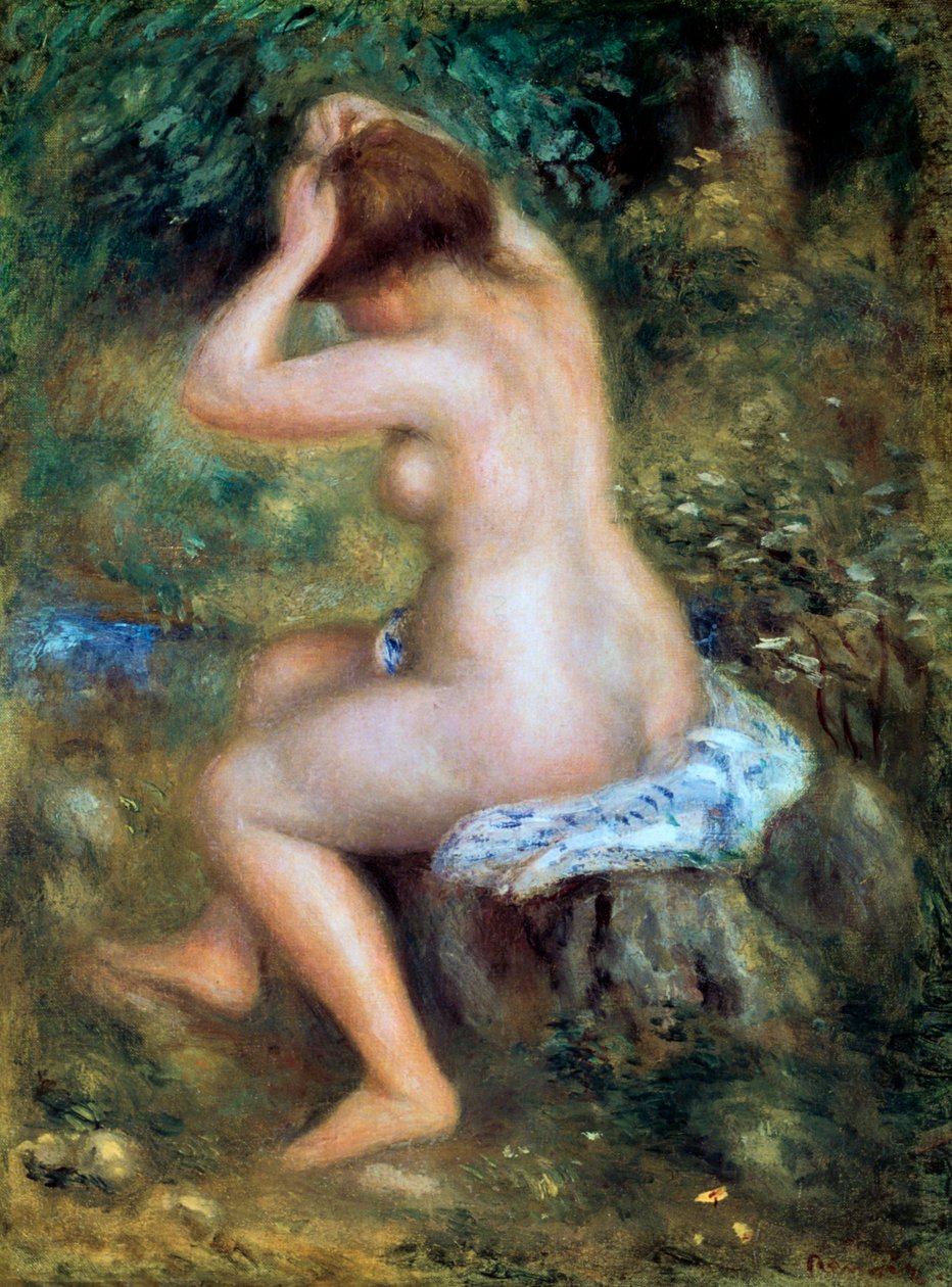 En Bader, 1885-1890 af Pierre Auguste Renoir