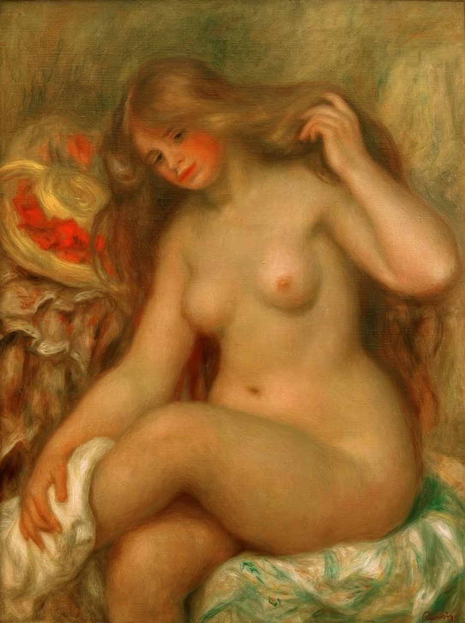 Korsbenet badegæs og hat af Pierre Auguste Renoir