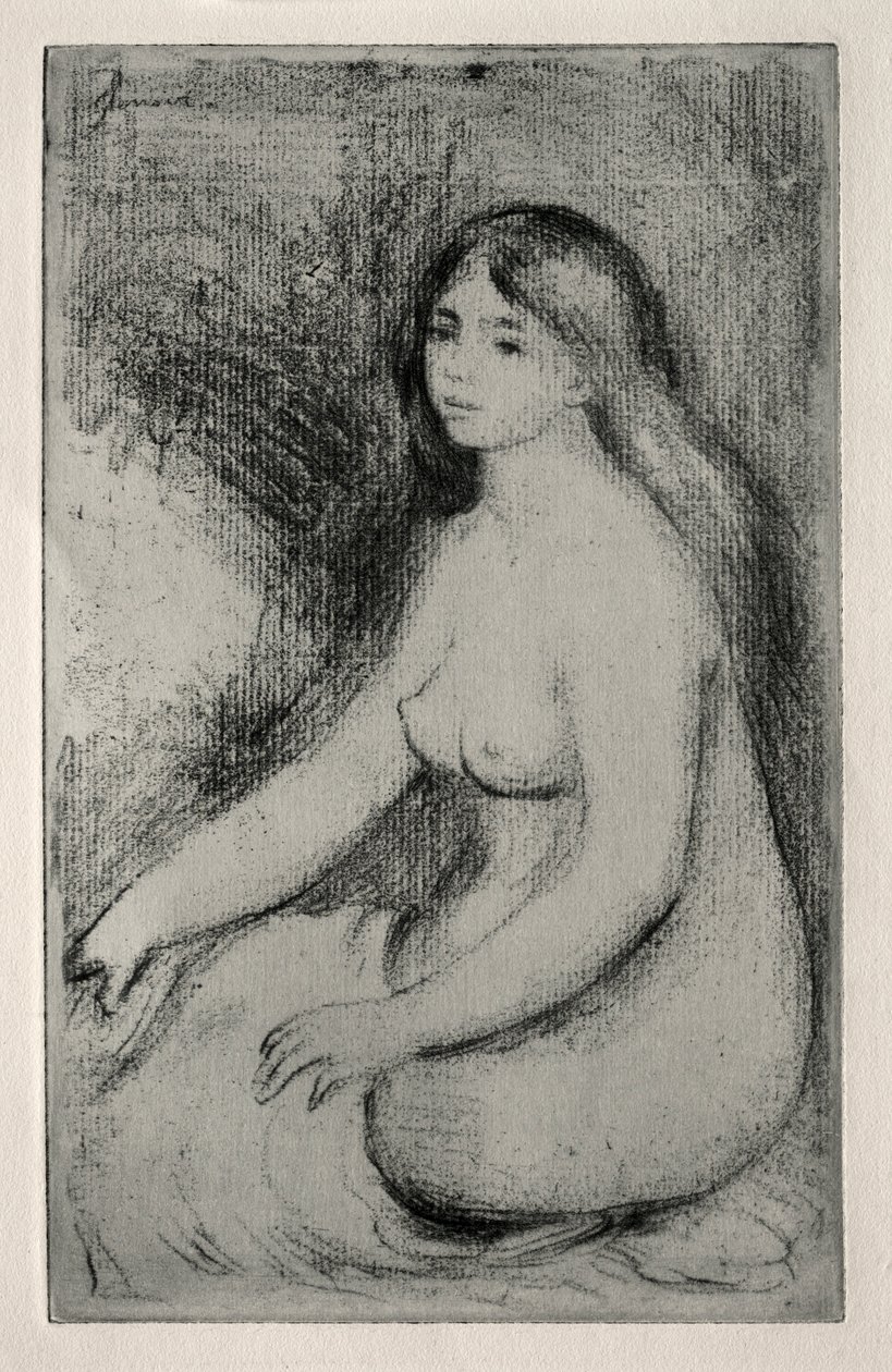 Siddende Bader, ca. 1905. af Pierre Auguste Renoir