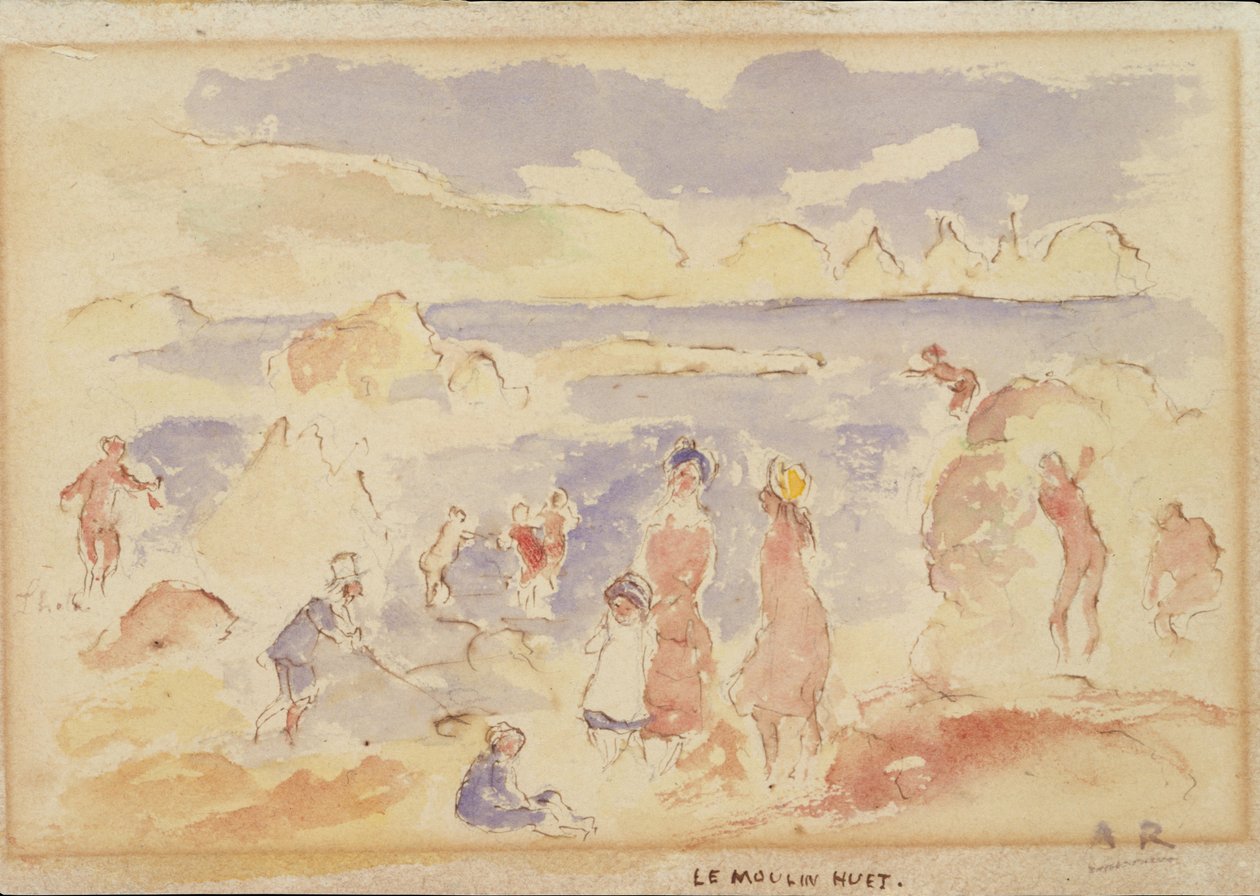 Strandscene, 1883. af Pierre Auguste Renoir