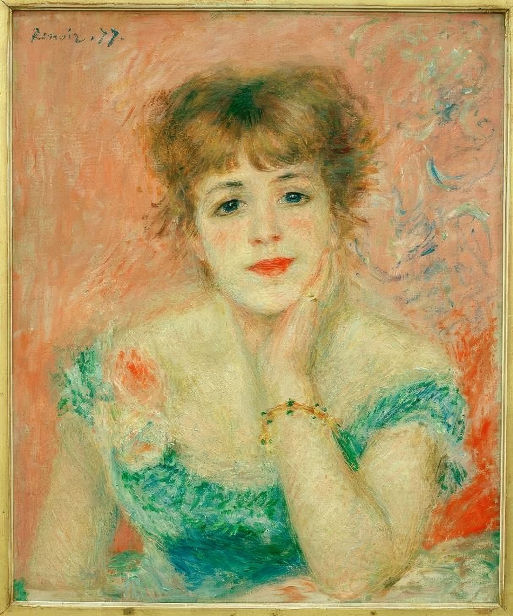 Portræt af skuespillerinden Jeanne Samary af Pierre Auguste Renoir