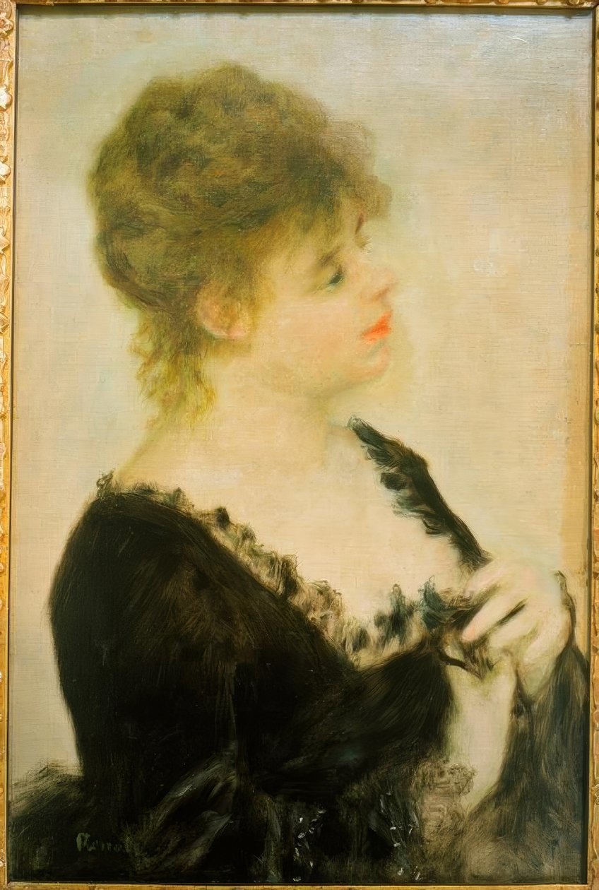 Portræt af en ung kvinde af Pierre Auguste Renoir