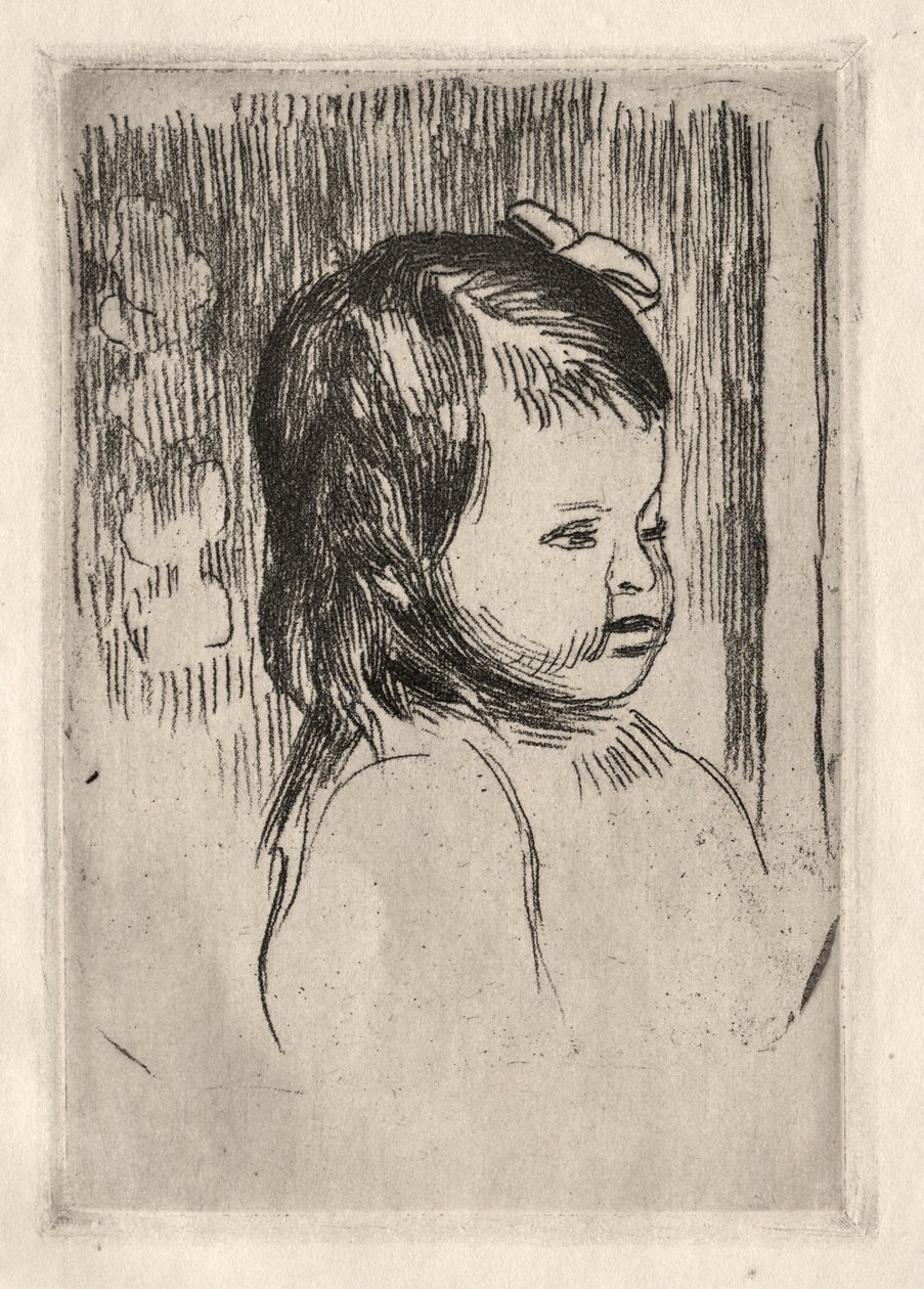 Buste af et barn, drejet til højre. af Pierre Auguste Renoir