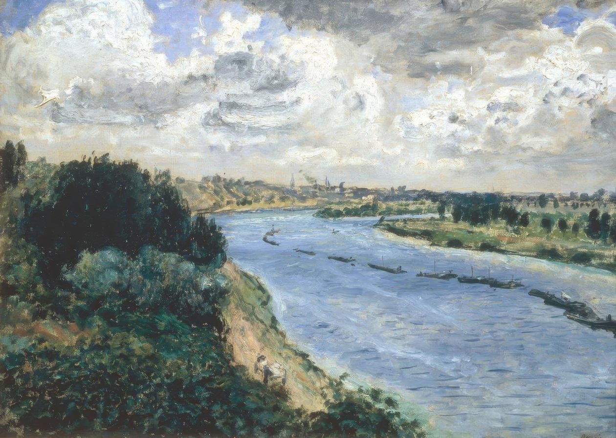Pramme på Seinen af Pierre Auguste Renoir