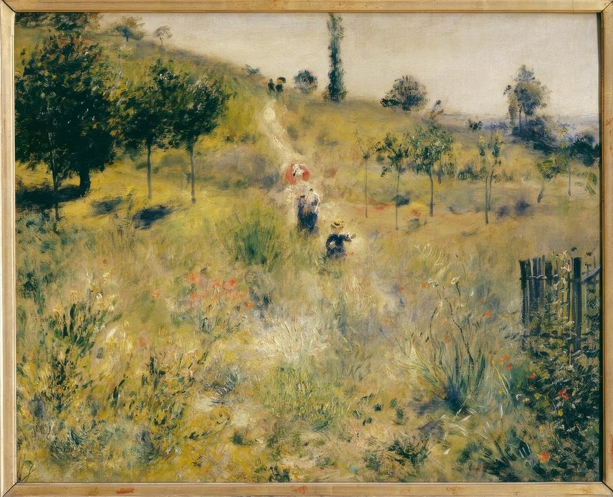 Stien går op i det høje græs af Pierre Auguste Renoir